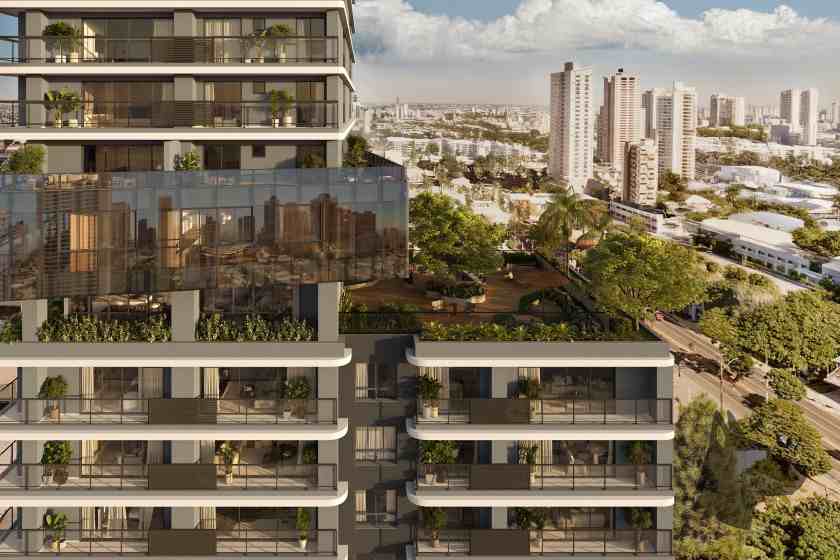 Vista aérea do rooftop do Obliq Consciente