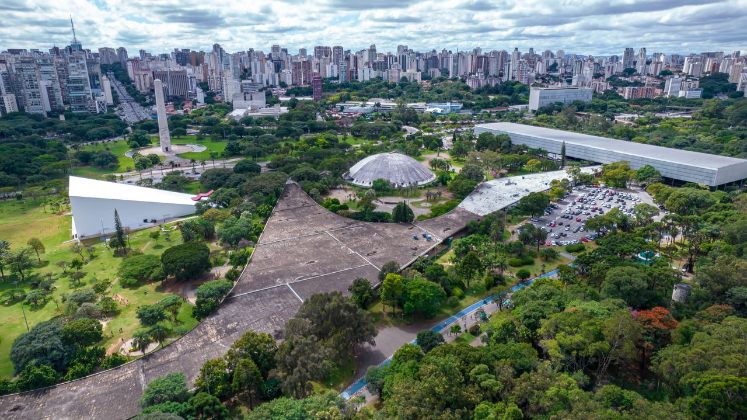 Vista aérea do Parque Ibirapuera em São Paulo