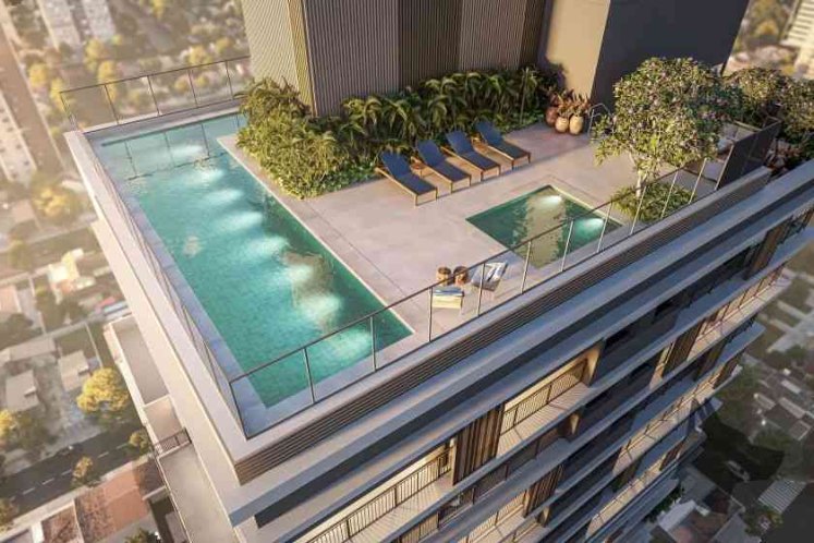 Fachada do empreendimento Essência Brasileira em Pinheiros