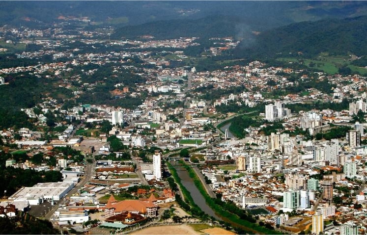 Vista aérea de Brusque - SC