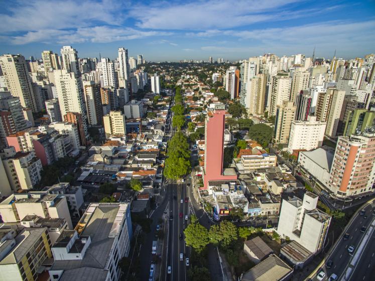 Vista aérea de Higienópolis em São Paulo