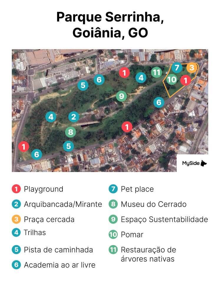 Mapa do projeto do Parque Serrinha