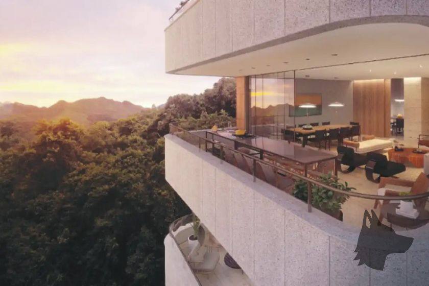 Varanda do apartamento do Brisa Residencial, em Nova Lima