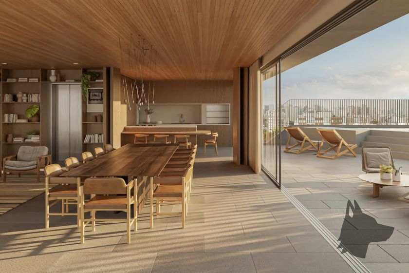 Living e varanda do Zahi Taunay