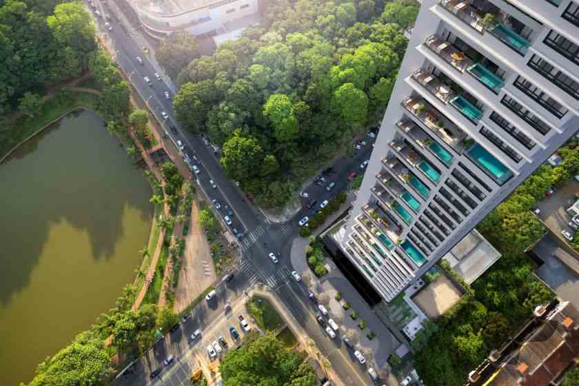 Vista aérea do Bauhaus