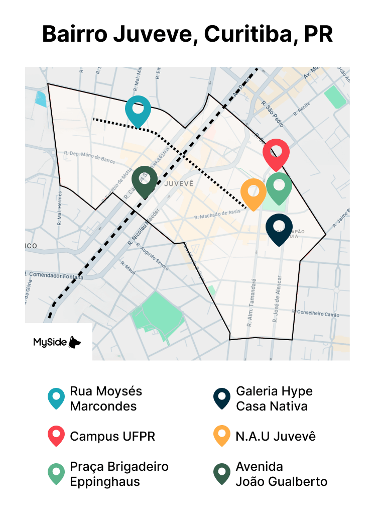 Mapa Juvevê, Curitiba