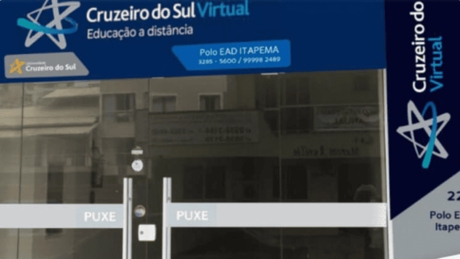 Fachada do polo da Cruzeiro do Sul Virtual em Itapema