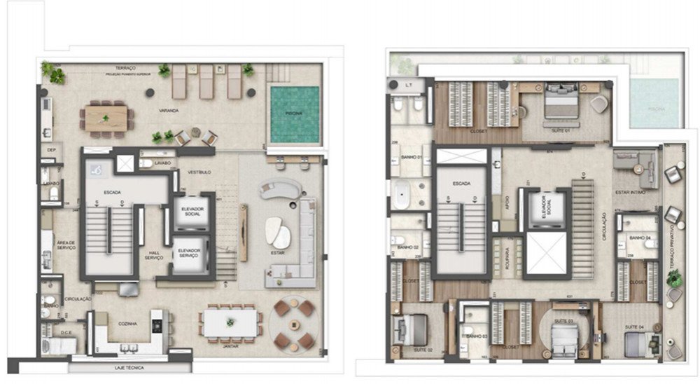 Planta duplex do José Torres Franco