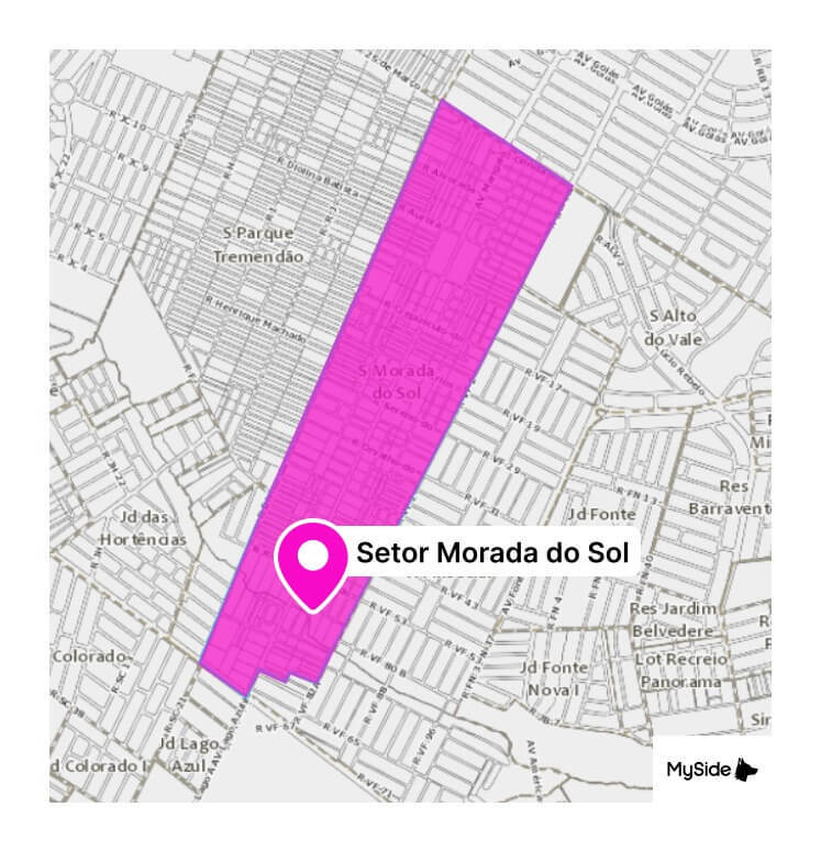Mapa do Setor Morada do Sol