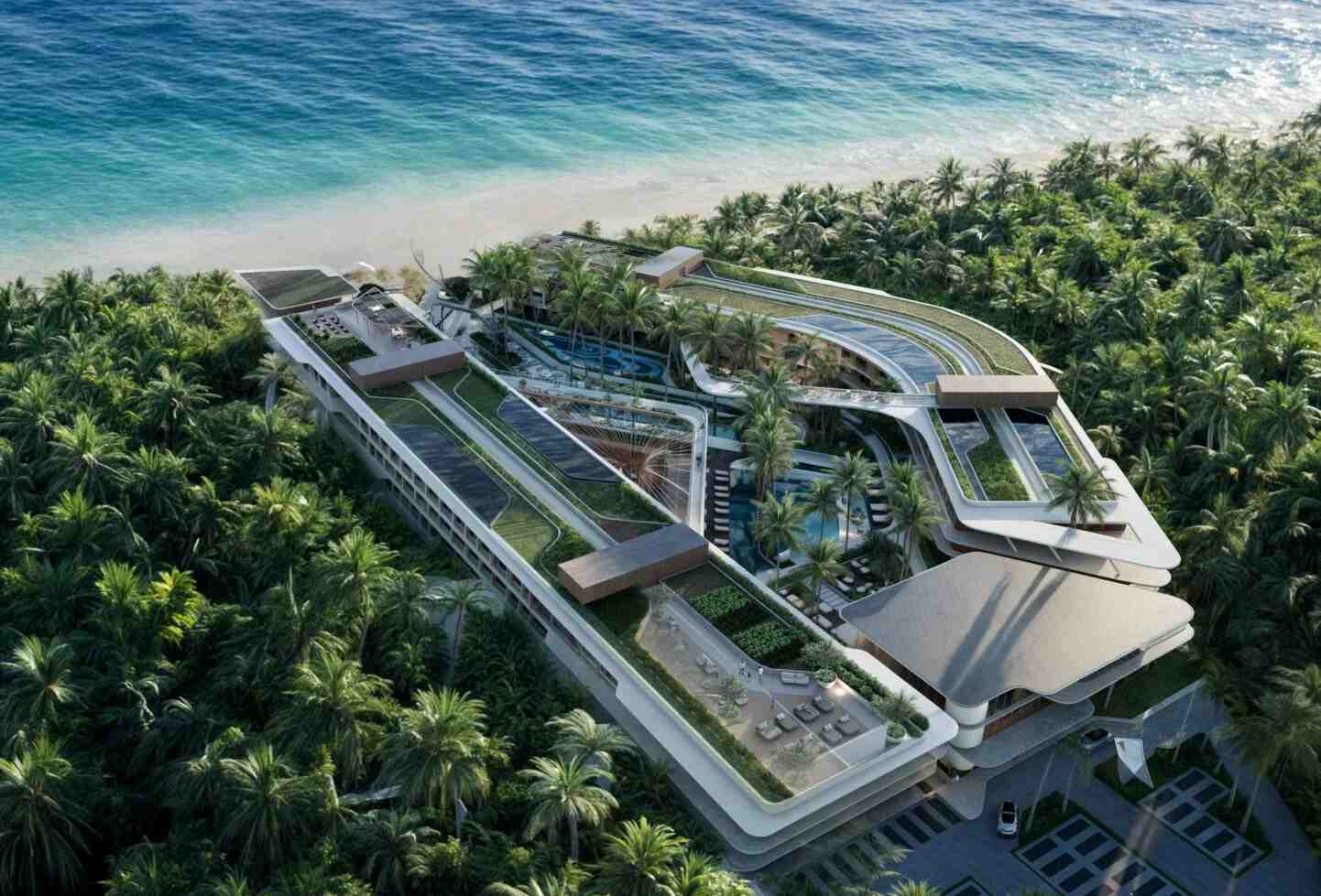 Vista aérea do Manta by Pininfarina