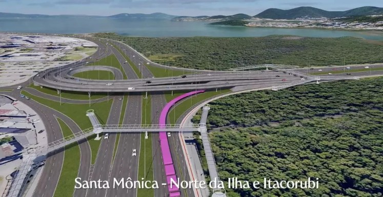 Novo elevado do CIC em Florianópolis