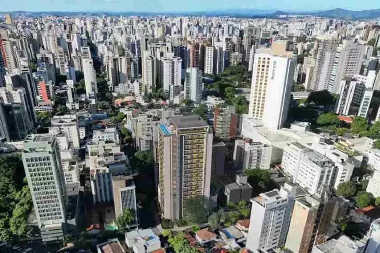 Vista aérea do bairro Santo Antônio em BH