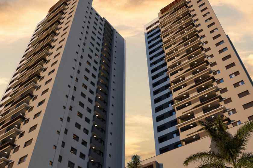 Fachada das torres do Ecoville Ipê